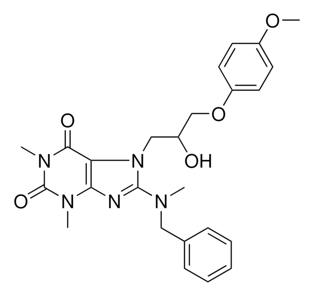 8-[BENZYL(METHYL)AMINO]-7-[2-HYDROXY-3-(4-METHOXYPHENOXY)PROPYL]-1,3-DIMETHYL-3,7-DIHYDRO-1H-PURINE-2,6-DIONE AldrichCPR