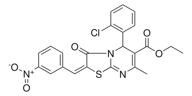 ETHYL (2E)-5-(2-CHLOROPHENYL)-7-METHYL-2-(3-NITROBENZYLIDENE)-3-OXO-2,3-DIHYDRO-5H-[1,3]THIAZOLO[3,2-A]PYRIMIDINE-6-CARBOXYLATE AldrichCPR