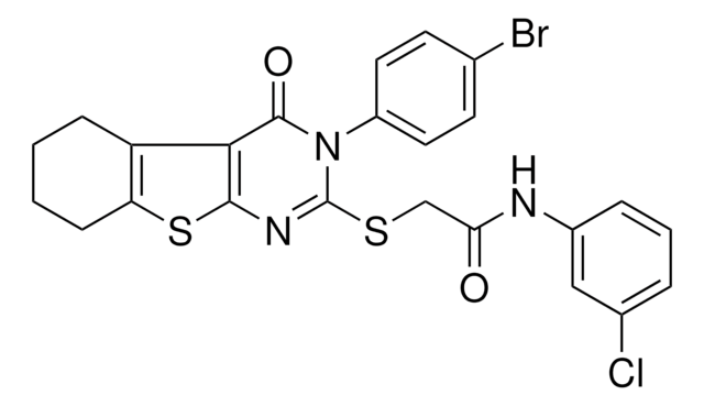 2-{[3-(4-BROMOPHENYL)-4-OXO-3,4,5,6,7,8-HEXAHYDRO[1]BENZOTHIENO[2,3-D]PYRIMIDIN-2-YL]SULFANYL}-N-(3-CHLOROPHENYL)ACETAMIDE AldrichCPR