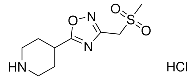 3-((Methylsulfonyl)methyl)-5-(piperidin-4-yl)-1,2,4-oxadiazole hydrochloride AldrichCPR