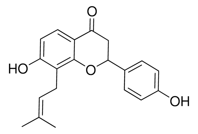 Neuronal Differentiation Inducer, Isobavachin A cell-permeable, 8-prenyl flavone that is shown to induce differentiation of mouse embryonic stem (ES) cells into neuronal cells and astrocytes, at 100 nM.