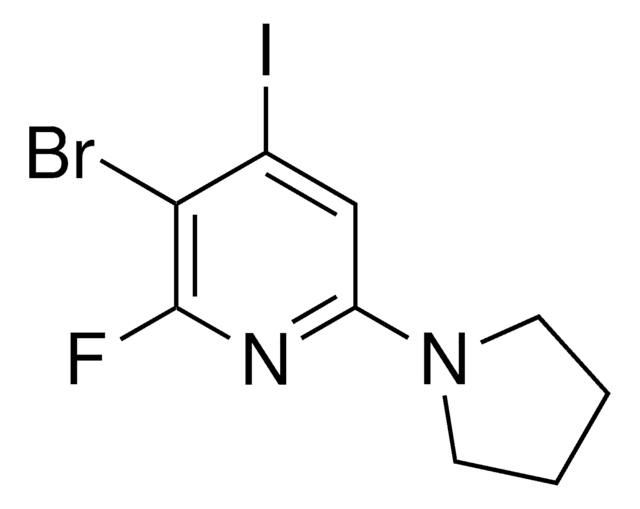 3-Bromo-2-fluoro-4-iodo-6-(pyrrolidin-1-yl)pyridine AldrichCPR