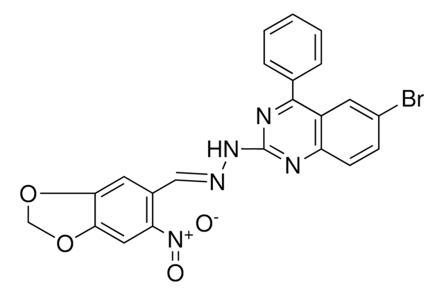 N-(6-BR-4-PH-QUINAZOLIN-2-YL)-N'-(NITRO-BENZO(1,3)DIOXOL-YLMETHYLENE)-HYDRAZINE AldrichCPR