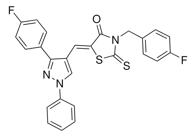 (5Z)-3-(4-FLUOROBENZYL)-5-{[3-(4-FLUOROPHENYL)-1-PHENYL-1H-PYRAZOL-4-YL]METHYLENE}-2-THIOXO-1,3-THIAZOLIDIN-4-ONE AldrichCPR