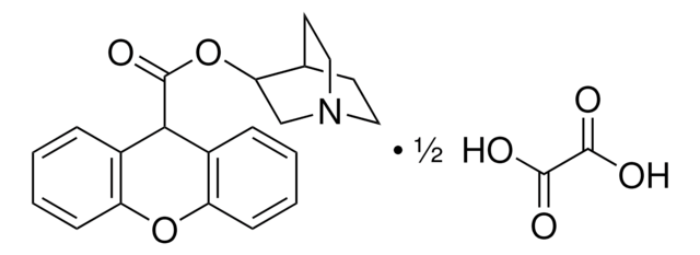 3-Quinuclidinylxanthene-9-carboxylic acid hemioxalate salt