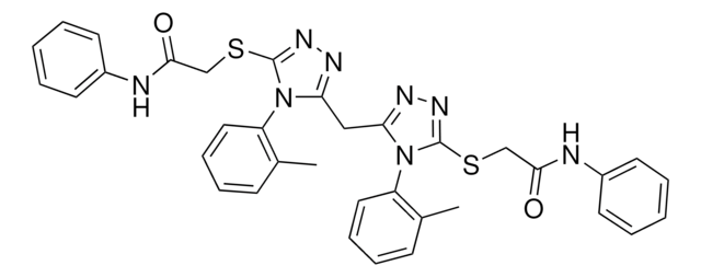 2-{[5-{[5-[(2-ANILINO-2-OXOETHYL)SULFANYL]-4-(2-METHYLPHENYL)-4H-1,2,4-TRIAZOL-3-YL]METHYL}-4-(2-METHYLPHENYL)-4H-1,2,4-TRIAZOL-3-YL]SULFANYL}-N-PHENYLACETAMIDE AldrichCPR