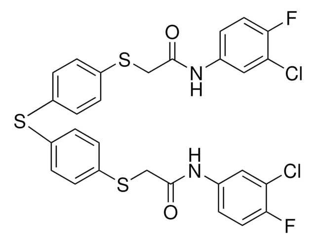 2-({4-[(4-{[2-(3-CHLORO-4-FLUOROANILINO)-2-OXOETHYL]SULFANYL}PHENYL)SULFANYL]PHENYL}SULFANYL)-N-(3-CHLORO-4-FLUOROPHENYL)ACETAMIDE AldrichCPR