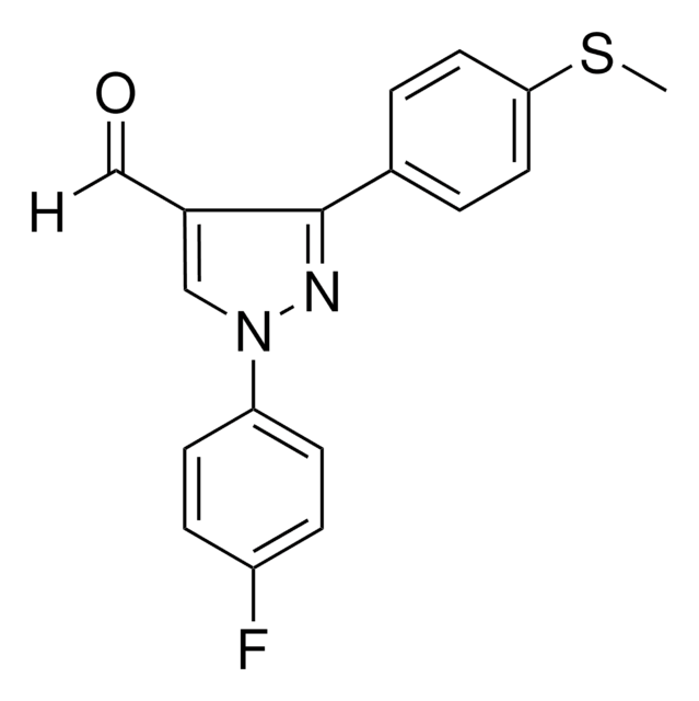 1-(4-FLUOROPHENYL)-3-[4-(METHYLSULFANYL)PHENYL]-1H-PYRAZOLE-4-CARBALDEHYDE AldrichCPR