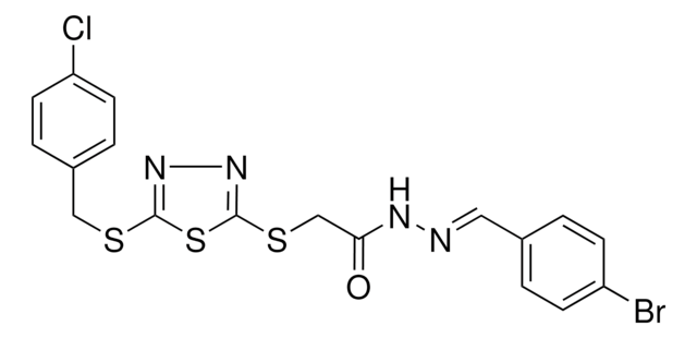 N'-[(E)-(4-BROMOPHENYL)METHYLIDENE]-2-({5-[(4-CHLOROBENZYL)SULFANYL]-1,3,4-THIADIAZOL-2-YL}SULFANYL)ACETOHYDRAZIDE AldrichCPR