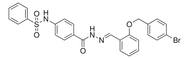 N-{4-[((2E)-2-{2-[(4-BROMOBENZYL)OXY]BENZYLIDENE}HYDRAZINO)CARBONYL]PHENYL}BENZENESULFONAMIDE AldrichCPR