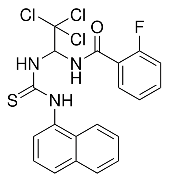 2-FLUORO-N-(2,2,2-TRICHLORO-1-(3-NAPHTHALEN-1-YL-THIOUREIDO)-ETHYL)-BENZAMIDE AldrichCPR