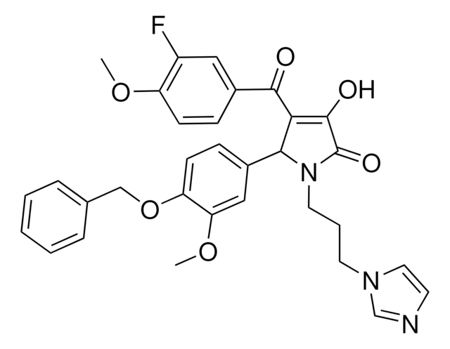 5-[4-(BENZYLOXY)-3-METHOXYPHENYL]-4-(3-FLUORO-4-METHOXYBENZOYL)-3-HYDROXY-1-[3-(1H-IMIDAZOL-1-YL)PROPYL]-1,5-DIHYDRO-2H-PYRROL-2-ONE AldrichCPR