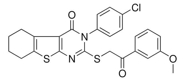 3-(4-CHLOROPHENYL)-2-{[2-(3-METHOXYPHENYL)-2-OXOETHYL]SULFANYL}-5,6,7,8-TETRAHYDRO[1]BENZOTHIENO[2,3-D]PYRIMIDIN-4(3H)-ONE AldrichCPR