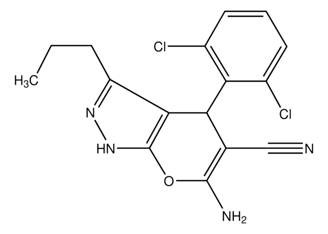 6-Amino-4-(2,6-dichlorophenyl)-3-propyl-1,4-dihydropyrano[2,3-c]pyrazole-5-carbonitrile