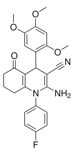 2-AMINO-1-(4-FLUOROPHENYL)-5-OXO-4-(2,4,5-TRIMETHOXYPHENYL)-1,4,5,6,7,8-HEXAHYDRO-3-QUINOLINECARBONITRILE AldrichCPR