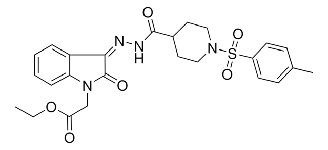 ETHYL {(3Z)-3-[({1-[(4-METHYLPHENYL)SULFONYL]-4-PIPERIDINYL}CARBONYL)HYDRAZONO]-2-OXO-2,3-DIHYDRO-1H-INDOL-1-YL}ACETATE AldrichCPR