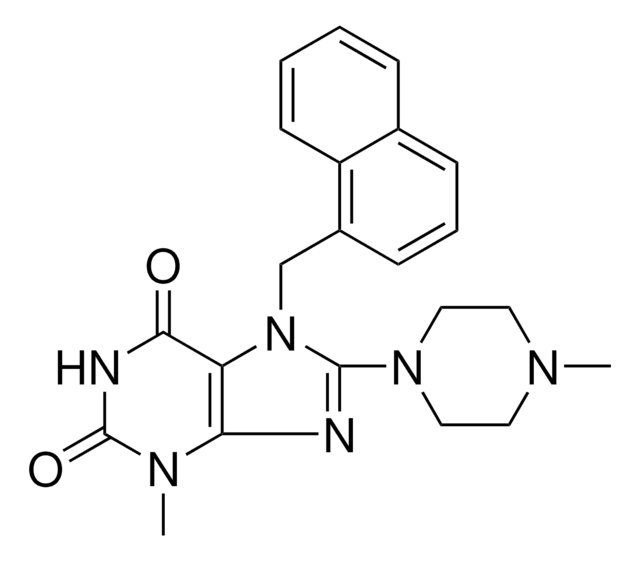 3-ME-8-(4-ME-1-PIPERAZINYL)-7-(1-NAPHTHYLMETHYL)-3,7-DIHYDRO-1H-PURINE-2,6-DIONE AldrichCPR