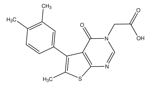 [5-(3,4-Dimethylphenyl)-6-Me-4-oxothieno[2,3-d]pyrimidin-3(4H)-yl]acetic acid