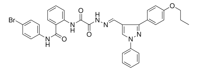 N-(4-BROMOPHENYL)-2-{[OXO((2E)-2-{[1-PHENYL-3-(4-PROPOXYPHENYL)-1H-PYRAZOL-4-YL]METHYLENE}HYDRAZINO)ACETYL]AMINO}BENZAMIDE AldrichCPR