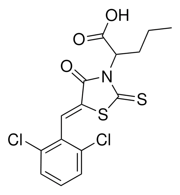 2-[(5Z)-5-(2,6-DICHLOROBENZYLIDENE)-4-OXO-2-THIOXO-1,3-THIAZOLIDIN-3-YL]PENTANOIC ACID AldrichCPR