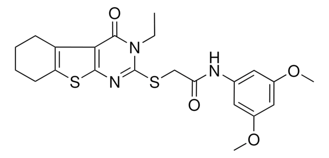 N-(3,5-DIMETHOXYPHENYL)-2-[(3-ETHYL-4-OXO-3,4,5,6,7,8-HEXAHYDRO[1]BENZOTHIENO[2,3-D]PYRIMIDIN-2-YL)SULFANYL]ACETAMIDE AldrichCPR