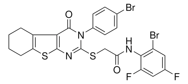 N-(2-BROMO-4,6-DIFLUOROPHENYL)-2-{[3-(4-BROMOPHENYL)-4-OXO-3,4,5,6,7,8-HEXAHYDRO[1]BENZOTHIENO[2,3-D]PYRIMIDIN-2-YL]SULFANYL}ACETAMIDE AldrichCPR