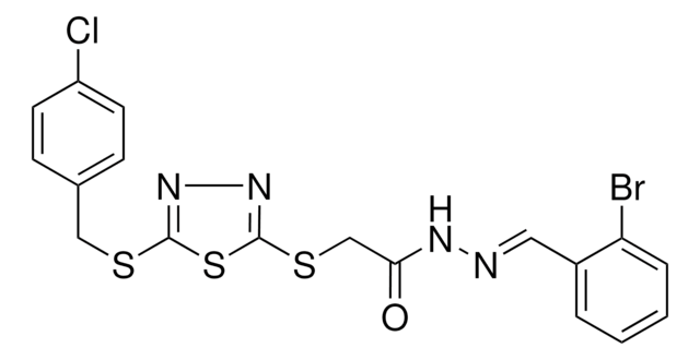 N'-[(E)-(2-BROMOPHENYL)METHYLIDENE]-2-({5-[(4-CHLOROBENZYL)SULFANYL]-1,3,4-THIADIAZOL-2-YL}SULFANYL)ACETOHYDRAZIDE AldrichCPR