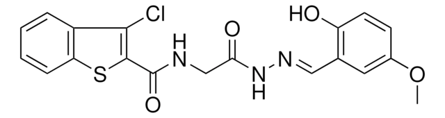 3-CHLORO-N-{2-[(2E)-2-(2-HYDROXY-5-METHOXYBENZYLIDENE)HYDRAZINO]-2-OXOETHYL}-1-BENZOTHIOPHENE-2-CARBOXAMIDE AldrichCPR