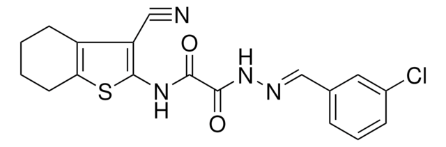 2-[(2E)-2-(3-CHLOROBENZYLIDENE)HYDRAZINO]-N-(3-CYANO-4,5,6,7-TETRAHYDRO-1-BENZOTHIEN-2-YL)-2-OXOACETAMIDE AldrichCPR