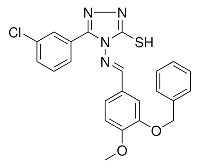 4-({(E)-[3-(BENZYLOXY)-4-METHOXYPHENYL]METHYLIDENE}AMINO)-5-(3-CHLOROPHENYL)-4H-1,2,4-TRIAZOLE-3-THIOL AldrichCPR