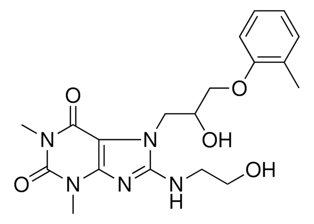 8-[(2-HYDROXYETHYL)AMINO]-7-[2-HYDROXY-3-(2-METHYLPHENOXY)PROPYL]-1,3-DIMETHYL-3,7-DIHYDRO-1H-PURINE-2,6-DIONE AldrichCPR