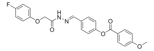 4-((2-(2-(4-FLUOROPHENOXY)ACETYL)HYDRAZONO)METHYL)PHENYL 4-METHOXYBENZOATE AldrichCPR