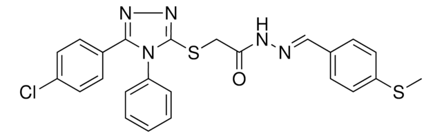 2-{[5-(4-CHLOROPHENYL)-4-PHENYL-4H-1,2,4-TRIAZOL-3-YL]SULFANYL}-N'-{(E)-[4-(METHYLSULFANYL)PHENYL]METHYLIDENE}ACETOHYDRAZIDE AldrichCPR