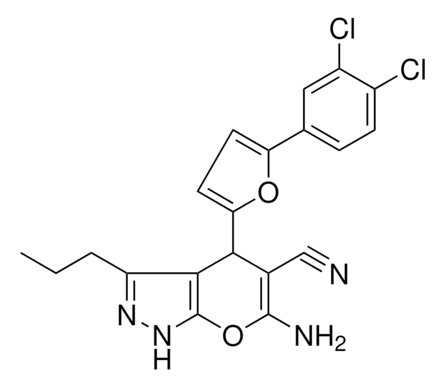 6-AMINO-4-[5-(3,4-DICHLOROPHENYL)-2-FURYL]-3-PROPYL-1,4-DIHYDROPYRANO[2,3-C]PYRAZOLE-5-CARBONITRILE AldrichCPR