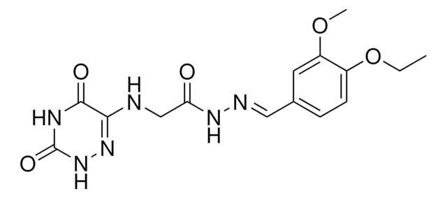 2-[(3,5-DIOXO-2,3,4,5-TETRAHYDRO-1,2,4-TRIAZIN-6-YL)AMINO]-N'-[(E)-(4-ETHOXY-3-METHOXYPHENYL)METHYLIDENE]ACETOHYDRAZIDE AldrichCPR