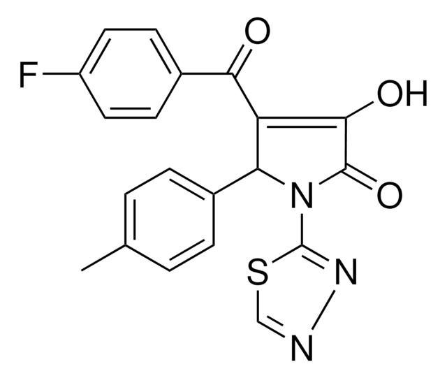 4-(4-FLUOROBENZOYL)-3-HYDROXY-5-(4-METHYLPHENYL)-1-(1,3,4-THIADIAZOL-2-YL)-1,5-DIHYDRO-2H-PYRROL-2-ONE AldrichCPR