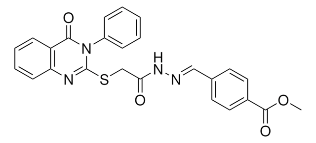 ME 4(2(((4-OXO-3-PH-3,4-DIHYDRO-2-QUINAZOLINYL)THIO)AC)CARBOHYDRAZONOYL)BENZOATE AldrichCPR