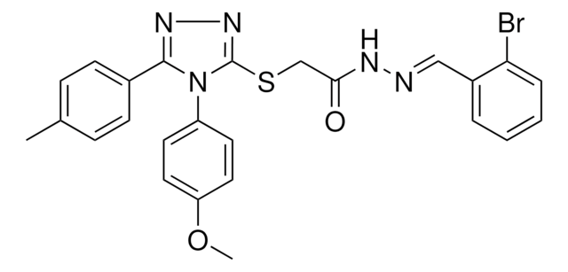 N'-[(E)-(2-BROMOPHENYL)METHYLIDENE]-2-{[4-(4-METHOXYPHENYL)-5-(4-METHYLPHENYL)-4H-1,2,4-TRIAZOL-3-YL]SULFANYL}ACETOHYDRAZIDE AldrichCPR