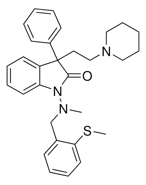 1-{Methyl[2-(methylsulfanyl)benzyl]amino}-3-phenyl-3-[2-(1-piperidinyl)ethyl]-1,3-dihydro-2H-indol-2-one AldrichCPR