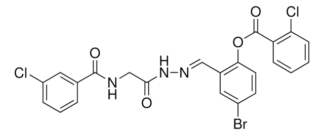 4-BR-2-(2-(((3-CHLOROBENZOYL)AMINO)AC)CARBOHYDRAZONOYL)PHENYL 2-CHLOROBENZOATE AldrichCPR