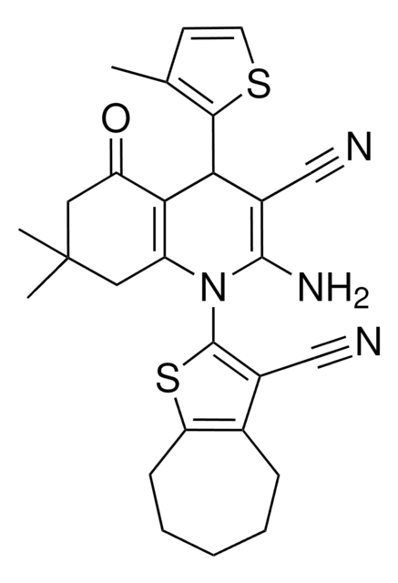 2-AMINO-1-(3-CYANO-5,6,7,8-TETRAHYDRO-4H-CYCLOHEPTA[B]THIEN-2-YL)-7,7-DIMETHYL-4-(3-METHYL-2-THIENYL)-5-OXO-1,4,5,6,7,8-HEXAHYDRO-3-QUINOLINECARBONITRILE AldrichCPR