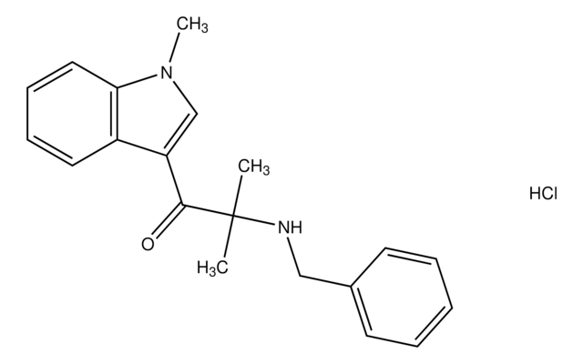 2-(benzylamino)-2-methyl-1-(1-methyl-1H-indol-3-yl)-1-propanone hydrochloride AldrichCPR