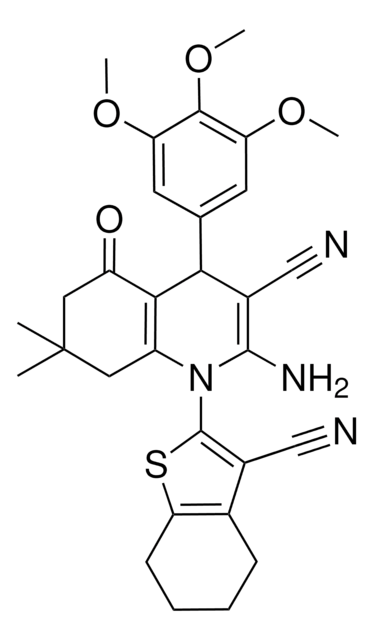 2-AMINO-1-(3-CYANO-4,5,6,7-TETRAHYDRO-1-BENZOTHIEN-2-YL)-7,7-DIMETHYL-5-OXO-4-(3,4,5-TRIMETHOXYPHENYL)-1,4,5,6,7,8-HEXAHYDRO-3-QUINOLINECARBONITRILE AldrichCPR