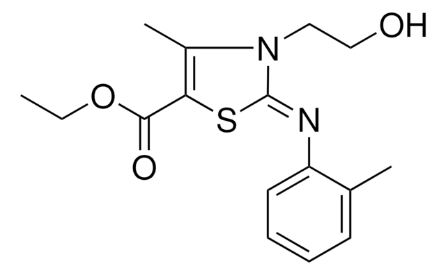 ETHYL (2Z)-3-(2-HYDROXYETHYL)-4-METHYL-2-[(2-METHYLPHENYL)IMINO]-2,3-DIHYDRO-1,3-THIAZOLE-5-CARBOXYLATE AldrichCPR