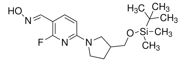 (E)-6-(3-((tert-Butyldimethylsilyloxy)methyl)pyrrolidin-1-yl)-2-fluoronicotinaldehyde oxime AldrichCPR