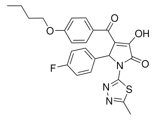 4-(4-BUTOXYBENZOYL)-5-(4-FLUOROPHENYL)-3-HYDROXY-1-(5-METHYL-1,3,4-THIADIAZOL-2-YL)-1,5-DIHYDRO-2H-PYRROL-2-ONE AldrichCPR