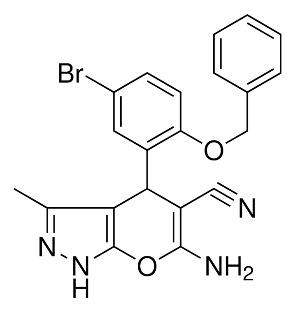 6-AMINO-4-[2-(BENZYLOXY)-5-BROMOPHENYL]-3-METHYL-1,4-DIHYDROPYRANO[2,3-C]PYRAZOLE-5-CARBONITRILE AldrichCPR