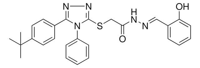 2-{[5-(4-TERT-BUTYLPHENYL)-4-PHENYL-4H-1,2,4-TRIAZOL-3-YL]SULFANYL}-N'-[(E)-(2-HYDROXYPHENYL)METHYLIDENE]ACETOHYDRAZIDE AldrichCPR