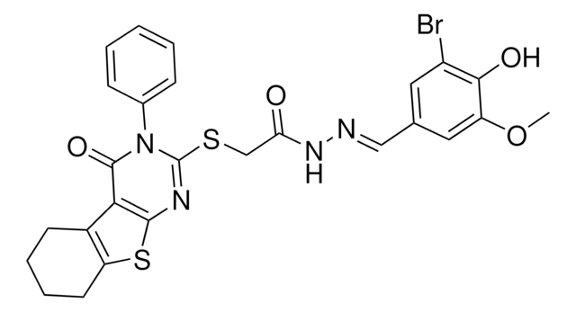 N'-[(E)-(3-BROMO-4-HYDROXY-5-METHOXYPHENYL)METHYLIDENE]-2-[(4-OXO-3-PHENYL-3,4,5,6,7,8-HEXAHYDRO[1]BENZOTHIENO[2,3-D]PYRIMIDIN-2-YL)SULFANYL]ACETOHYDRAZIDE AldrichCPR