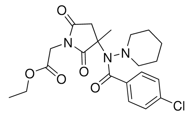 Ethyl {3-[(4-chlorobenzoyl)(1-piperidinyl)amino]-3-methyl-2,5-dioxo-1-pyrrolidinyl}acetate AldrichCPR